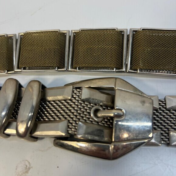 Vintage Silver Tone Chain Belt With Dual Lobster Clasps Adjustable Waist Hip main image 6